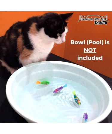 Interactive Swimming Robot Fish Toy for Cat with LED Light (4 pcs) BlackHole Litter Mat Cat & Dog Toy to Stimulate Your Cat's Hunter Instincts - Buy Online on SooperMarket.com