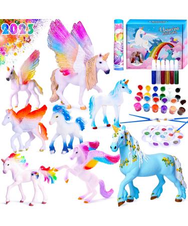 MOISO Paint Your Own Unicorn Painting Kit  Unicorns Paint Craft for Girls Arts and Crafts for Kids Age 4 5 6 7 8 9 Years Old  Unicorn Party Favor Art Supplies DIY Kit for Kid Birthday Christmas Gift