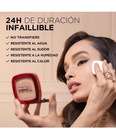 L'Or al Paris Infallible 24H Fresh Wear Foundation in a Powder Full-coverage Longwear Weightless Smooth Finish Water-proof and Transfer-proof 130 True Beige 130 True Beige 9 g (Pack of 1) - Buy Online on SooperMarket.com