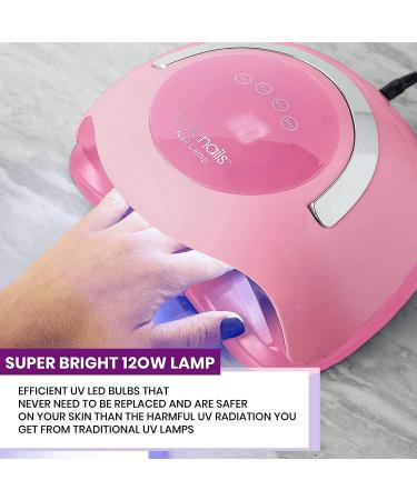 BELLANAILS Professional LED Gel Nail Lamp - 3X Faster Nail Polish Dryer for Home or Salon - 120W Curing Lamp with 4 Preset Times (Pink) - Buy Online on SooperMarket.com