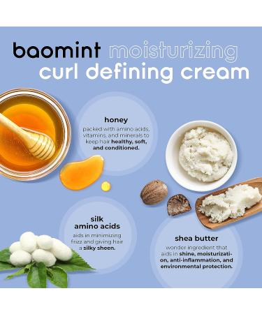 Adwoa Beauty Baomint Moisturizing Curl Defining Cream 16 oz - Hydrating Formula for Defined Curls - Buy Online on SooperMarket.com