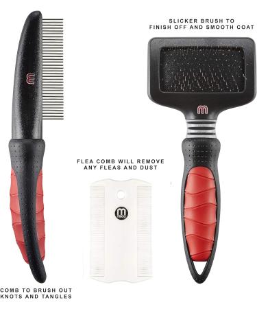 Mikki Kitten Cat Grooming Kit - Slicker Brush, Comb, Flea Comb Set - Buy Online on SooperMarket.com