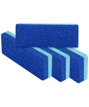 Love Natural Pumice Stone for Feet - Ultimate 2-in-1 Scrubber and Professional Exfoliating Rock for Feet Hands Body Care - Foot Stone for Dead Skin & Callus Removal (Blue)