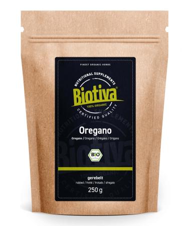 Oregano shredded organic 250g - Origanum - spice - organically grown - bottled in Germany - Biotiva 250 g (1 pack)