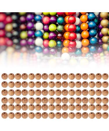200pcs 0.6cm Round Wooden Beads - Peach Loose Spacer Beads for DIY Necklaces Bracelets & Pendants | International Shipping Available - Buy Online on SooperMarket.com