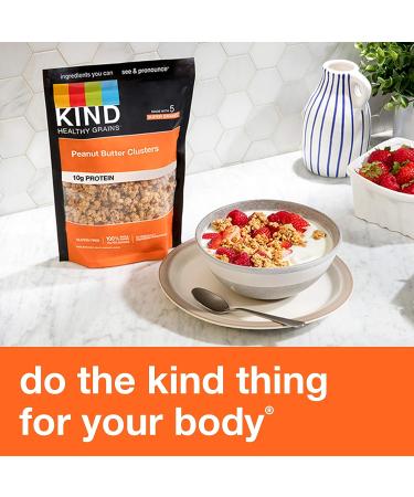 KIND Peanut Butter Granola Clusters - 10g Protein, 6 Count | Gluten Free & Healthy Snacks - Buy Online on SooperMarket.com