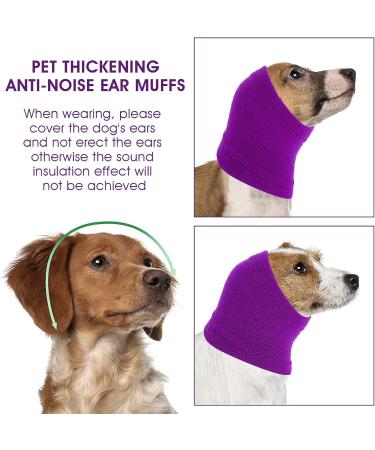 CoBee Soothing Earmuffs for Dogs | Noise Protection Ear Flap Head Wrap - XL Violet | Comfort & Care for Bathing - Buy Online on SooperMarket.com