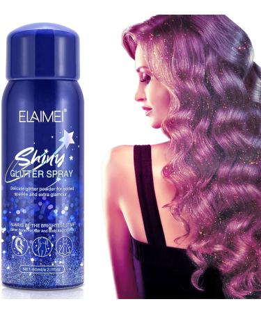 Glitter Spray 60ML (2 Pack) - Temporary Shiny Body, Hair, Face, and Clothing Waterproof Hairspray for Prom, Festival, Rave Makeup - Silver Shimmer Powder - Ideal Gifts for Women - Buy Online on SooperMarket.com