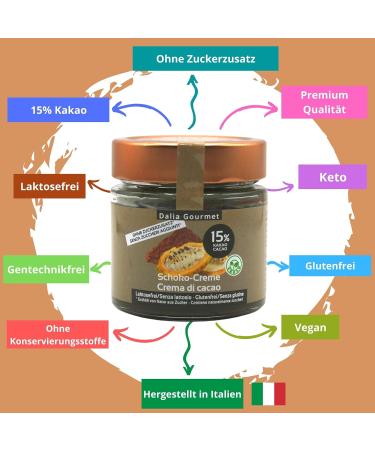Dalia Nut Spreads - Sugar-Free High Nut Content Vegan & Gluten-Free | 4x200g | Made in Italy (Hazelnut Chocolate Almond-Tonka Almond Coconut) - Buy Online on SooperMarket.com