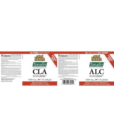 Natural Factors - CLA Tonalin 1000 mg BONUS SIZE 120 softgels - Buy Online on SooperMarket.com