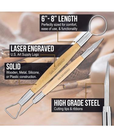 U.S. Art Supply 53-Piece Pottery & Clay Sculpting Tool Set with Hard Plastic Storage Box - Complete Sculpting Kit in Durable Case - Buy Online on SooperMarket.com