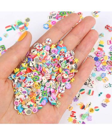 CCINEE Nail Art Slices 3D Assorted Fruit Slices Animal Flower Polymer Clay Slices for Slime Craft 4500PCS 1/5 Inch Style 1 - Buy Online on SooperMarket.com