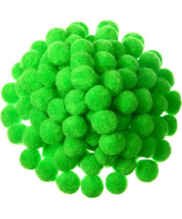 Shappy 500 Pieces Christmas 1 Inch Pom Pom Crafts Balls for DIY Creative Glitter Pompoms Decorations Kids Christmas Project Hobby Supplies Party Holiday Decorations (Green) Fruit Green
