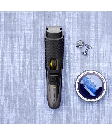 Remington B5 Style Series Cordless Beard Trimmer - Titanium Coated Blades, Adjustable Zoom Wheel - MB5000 Black/Dark Chrome - Buy Online on SooperMarket.com