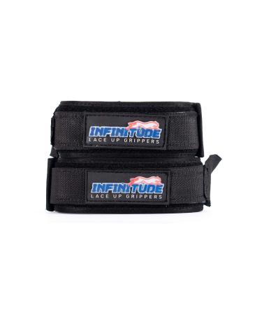 Infinitude Fight Lace Up Grippers, Lace-Up Boxing Glove Converter, Lace Up Strap Black.