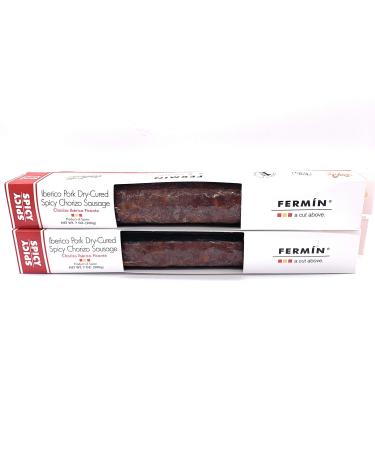 Spicy Chorizo Iberico Sausage 7oz by Fermin (2 pack)