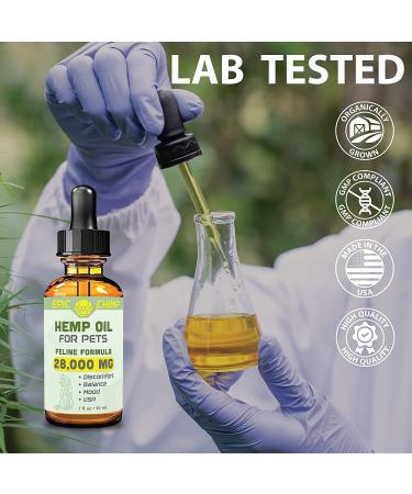 Epic Chimp Feline Hemp Oil 28,000mg with Vegan Omegas 3 & 6 | Vitamin E | Healthy Skin & Fur | 1oz - Buy Online on SooperMarket.com