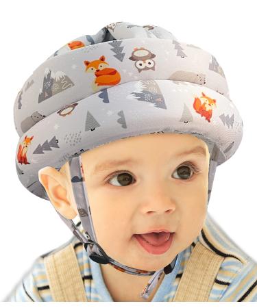 Baby Head Protector - Baby Helmet for Crawling No Bumps and Soft Cushion Infant Baby Safety Headguard I Toddler Helmets 1-2 Years Old 6-24 Months Fox