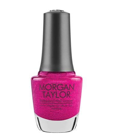 Morgan Taylor Nail Lacquer (High Voltage) Metallic Pink Nail Polish  Finger Nail Polish  Long Lasting Nail Polish  Pink Sparkle Nail Lacquer  Finger Nail Polishes.5 ounce