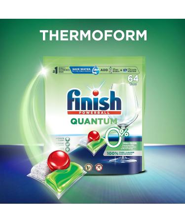 Finish Quantum 0% 64 ct. Powerball Dishwasher Detergent Tabs - Buy Online on SooperMarket.com