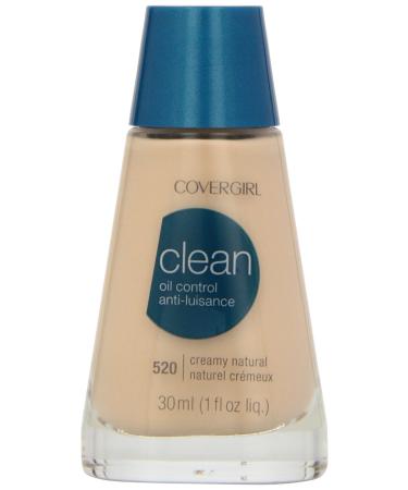 CoverGirl Clean Oil Control Liquid Makeup Creamy Natural (N) 520 1.0-Ounce Bottles (Pack of 2)