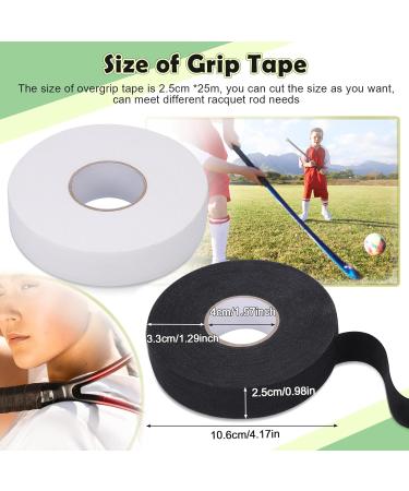 Buy Huiguli Racket Tape - 2 Rolls of Self-Adhesive Ice Hockey Tennis & Badminton Handle Tape (25m x 25mm) - Non-Slip Black & White Sports Tape for Optimal Grip - Buy Online on SooperMarket.com
