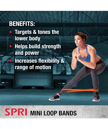 SPRI Mini Loop Bands 3-Pack | Resistance Band Set for Flexibility & Endurance | Light Medium & Heavy Workout Bands for Lower Body Fitness - Buy Online on SooperMarket.com