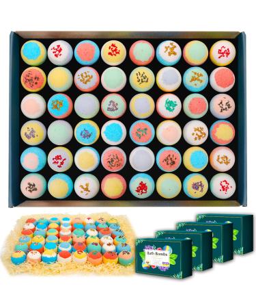 48p XXL Unique Bath Bombs for Women and Kids(3 oz) 100% Handmade Bath Bombs for Girls Gifts for Women Spa Relaxation Bubble Bath Gifts for Mom and Her Birthday Gifts Set for Women 4 Pack