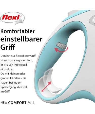 Buy Flexi Dog Leash - Extendable with Soft Handle | 3m 5m 8m | Light Blue | Up to 20 kg | Fast International Shipping - Buy Online on SooperMarket.com