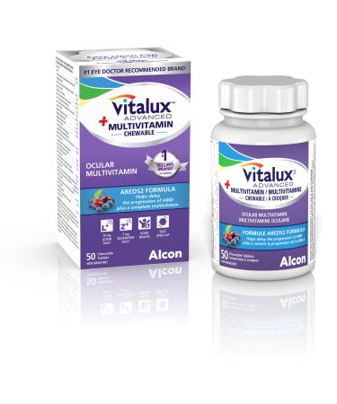 VITALUX Advanced Chewable Ocular Multivitamin Macular Degeneration Supplement with AREDS 2 AMD 50 Tablets