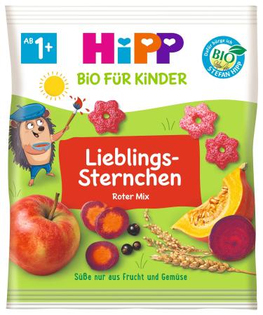 HiPP Organic for Children Snack Products Favorite Stars Pack of 9 (9 x 30g) DA82016 Favorite Stars 30g 30g Favorite Stars