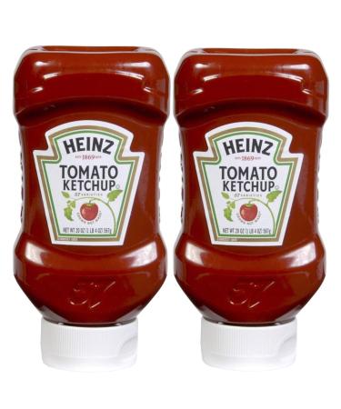 Concession Essentials Heinz Squeeze Bottles Ketchup, 20 Oz Squeeze Bottle, Pack of Two. Total 40 Ounces