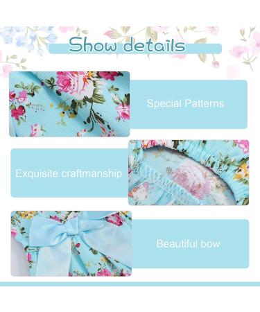 Puppy Dog Floral Dress Set - 4 Pieces Cute Rosette Sundress & Bowknot Apparel for Small Pets (Flower Patterns L) - Buy Online on SooperMarket.com