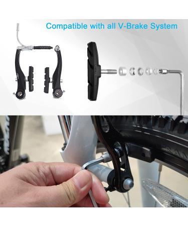GPMTER 2 Pairs 70mm Bike Brake Pads Set for MTB & Cruiser - Universal V-Brake Blocks with Hex Nut and Shims - Noise-Free & Skid-Proof - Buy Online on SooperMarket.com