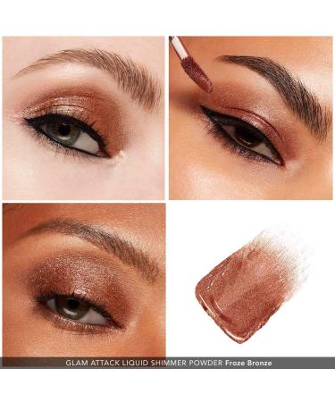 HAUS LABORATORIES By Lady Gaga GLAM ATTACK Liquid Eyeshadow | Shimmer 06 - Froz Bronz | Vegan & Cruelty-Free - Buy Online on SooperMarket.com
