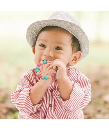 2 Pack Baby Teething Necklace Set for Mom and Toddler - Sensory Chew Necklaces for Anxiety Relief and Teething - Nursing Bracelet Included - Buy Online on SooperMarket.com
