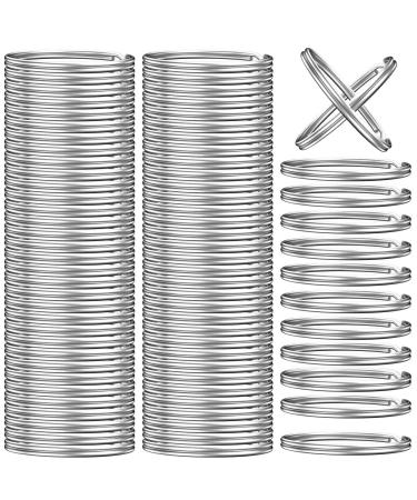 200PCS Split Key Rings Bulk for Keychain and Crafts Keychain Rings (Silver 25mm) 1 200Pack silver