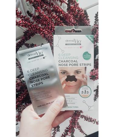 Derma V10 Charcoal Nose Pore Strips - Deep Cleansing (Pack of 6) - Buy Online on SooperMarket.com
