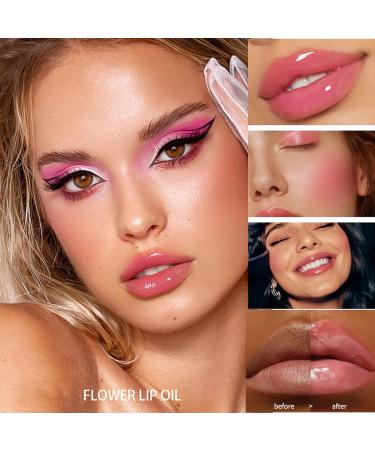 Color Changing Lip Gloss - 5 Color Flower Lip Oil for Hydration & Plumpness | Long Lasting Gloss for Women & Girls - Buy Online on SooperMarket.com
