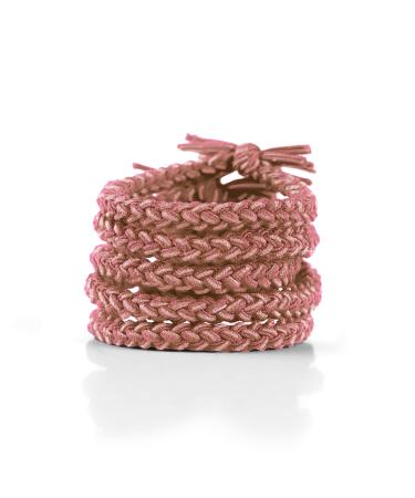 Braided Hair Scrunchies Pink with 2 Beautiful Colours for Everyday Use 5 Pieces Hair Scrunchies Set