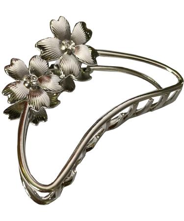 TANG SONG 4PCS Double Flower Shaped Metal Hair Claw Clips Set - Women's Hair Catch Barrette Jaw Clamp for Thick Hair (Silver, Gold, Rose Gold, Black) - Buy Online on SooperMarket.com