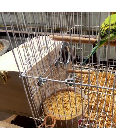 Wooden Parrot Breeding Box for Birds - Budgie, Cockatiel, Parakeet, Lovebirds, Conure, Cockatoo - Nesting Box for Cage - 7.8x4.7x4.7 inch - Buy Online on SooperMarket.com