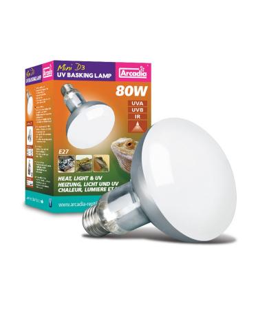 Arcadia SMA80E27 D3 UV Basking Lamp 80 Watt 2nd Generation