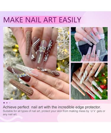 Saviland Latex Nail Polish Barrier 0.5oz - Peel Off Tape for Nails with Tweezers | Nail Polish Skin Protector for Beginners - Buy Online on SooperMarket.com