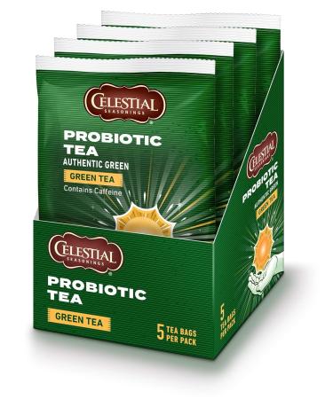24 Pack Celestial Seasonings Green Probiotic Tea - Authentic Green Tea with Caffeine - 5 Tea Bags per Pack - Buy Online on SooperMarket.com