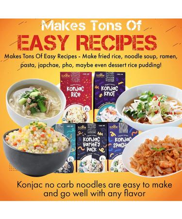 Organic Konjac Noodles - Shirataki Plant-Based Substitute - Vegan Keto Paleo-Friendly - Low-Carb & Low-Calories - 4 Pack Angel Hair Noodles - Buy Online on SooperMarket.com