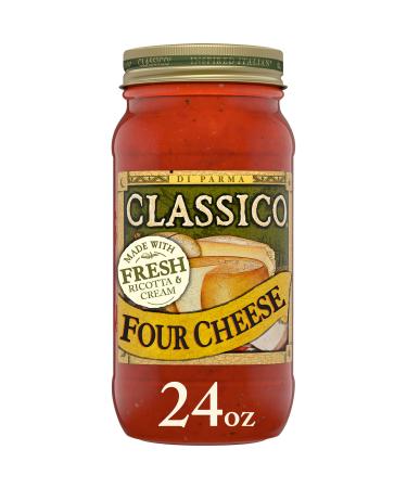 Classico Four Cheese Tomato Spaghetti Pasta Sauce (24 oz Jar)