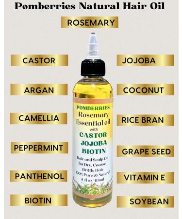 Rosemary Hair Growth Oil - Biotin & Panthenol for Curly & Coily Hair | Reduce Hair Loss & Strengthen Weak Hair - Buy Online on SooperMarket.com