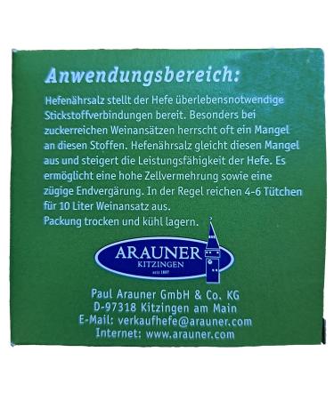 Yeast Nutrient Salt 10x1g | ARAUNER Yeast Nutrient - Diammonium Phosphate for Brewing & Fermentation - Buy Online on SooperMarket.com