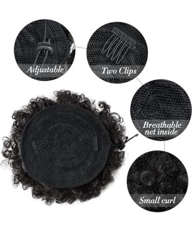 YAMEL Darkest Brown Afro Puff Drawstring Ponytail Extension - Medium Bun Updo Hair Piece for Black Women (Pack of 1) - Buy Online on SooperMarket.com